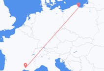 Vols de Nîmes, France vers Gdańsk, Pologne