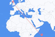 Flights from Praslin, Seychelles to Liverpool, the United Kingdom