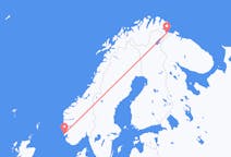 Vols depuis la ville de Haugesund vers la ville de Kirkenes