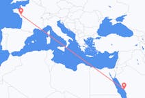 Flights from Yanbu, Saudi Arabia to Nantes, France