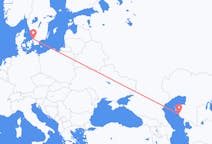 Flyreiser fra Aktau, Kasakhstan til Ängelholm, Sverige