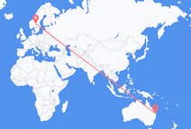 Vluchten van Regio Sunshine Coast, Australië naar Rörbäcksnäs, Zweden