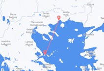 Vuelos de Scíathos, Grecia a la prefectura de Kavala, Grecia
