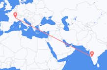 Flyreiser fra Hubli-Dharwad, til Lyon