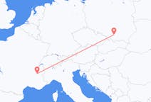 Flights from Grenoble in France to Kraków in Poland