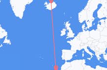 Flyg från Ajuy, Spanien till Akureyri, Island