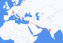 Vluchten van Bombay, India naar Turijn, Italië