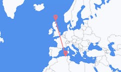 Flyg från Konstantin, Algeriet till Kirkwall, Skottland