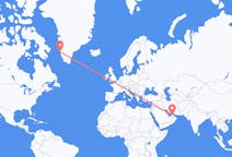 Flyg från Dubai, Förenade Arabemiraten till Maniitsoq, Grönland