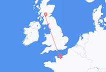 Flyrejser fra Caen, Frankrig til Glasgow, Skotland