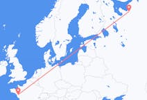 Flights from Arkhangelsk, Russia to Nantes, France