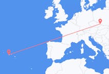 Fly fra Ostrava til Horta, Azores