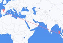 Flyrejser fra Banda Aceh til Madrid