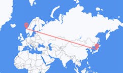 Flyg från Niigata, Japan till Ålesund, Norge
