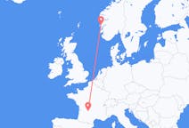 Flyg från Bergen, Norge till Brive-la-gaillarde, Frankrike