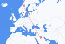 Flights from Al-Qassim Region, Saudi Arabia to Östersund, Sweden