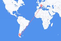 Flyrejser fra Punta Arenas, Chile til Alghero, Italien