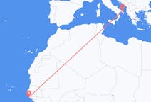 Flyreiser fra Cap Skiring, Senegal til Brindisi, Italia