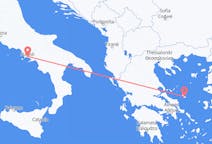 그리스발 스키로스, 이탈리아행 나폴리 항공편