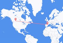 Flyreiser fra Calgary, Canada til Zaragoza, Spania