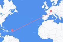 圣基茨和尼维斯出发地 圣基茨岛飞往圣基茨和尼维斯目的地 日內瓦的航班