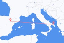 Flyrejser fra Zaragoza, Spanien til Brindisi, Italien
