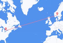 Flyg från Waterloo, Ontario, Kanada till Oslo, Norge