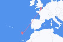 Vluchten van Caen, Frankrijk naar Funchal, Portugal