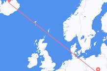 Flyg från Krakow, Polen till Akureyri, Island