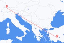 Fly fra Zürich til Isparta