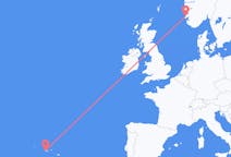 Fly fra Horta, Azores til Haugesund