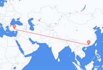 Flyreiser fra Guangzhou, Kina til Konya, Tyrkia