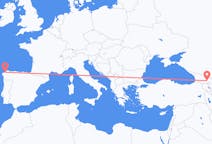 Vols de Tbilissi, Géorgie vers La Corogne, Espagne