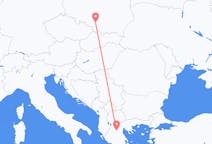 Fly fra Kozani til Katowice
