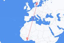 Flyrejser fra Abidjan til København