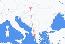 出发地 希腊出发地 普雷韋扎目的地 匈牙利布达佩斯的航班