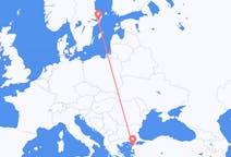 Vols depuis la ville de Stockholm vers la ville de Çanakkale