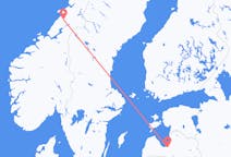 Flights from from Namsos to Riga