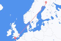 Loty z Port Świętego Piotra, Port lotniczy Guernsey do Rovaniemi, Finlandia