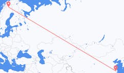 Flyrejser fra Wuxi, Kina til Kiruna, Sverige