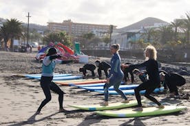 2-hour Surf Class in Santa Cruz de Tenerife Equipment included