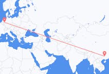 Flyg från Liuzhou, Kina till Düsseldorf, Tyskland