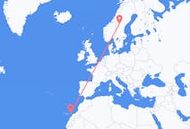 Flights from Fuerteventura, Spain to Östersund, Sweden