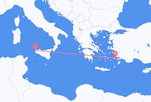 出发地 希腊出发地 科斯岛目的地 意大利特拉帕尼的航班