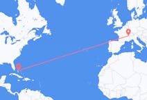 Loty z Nassau na Bahamach do Genewy w Szwajcarii