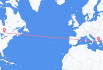 Flyg från North Bay, Kanada till Volos, Grekland