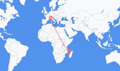 Flyreiser fra Morondava, Madagaskar til Alghero, Italia