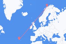 Vols depuis la ville de Tromsø vers la ville de île de Pico