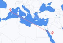 出发地 沙特阿拉伯出发地 麦地那目的地 西班牙巴塞罗那的航班