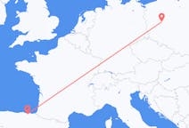 从波兹南飞往毕尔巴鄂的航班